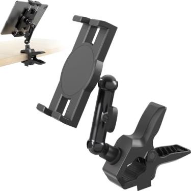 Imagem de Mippko Suporte de tablet Jaws Flex Clamp Clip Mount, braço de liga de alumínio ajustável de 360° para mesa/mesa/postagem/placa, compatível com iPad/Nexus/e-Reader/Switch/Fire HD/iPhone de 4,7 ~ 12,9