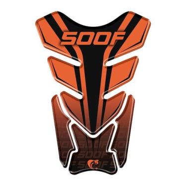 Imagem de Protetor De Tanque Adesivo Cb500F - Cobra Motoparts, Laranja e Preto