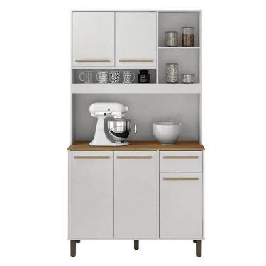 Imagem de Armário De Cozinha Ametista Branco Cinamomo - Valdemóveis
