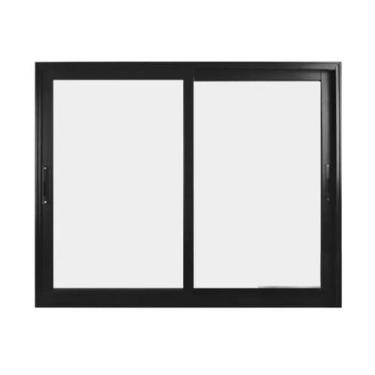 Imagem de Janela 2 Folhas de Vidro Alumínio Branco ou Preto Linha 25 Suprema - J