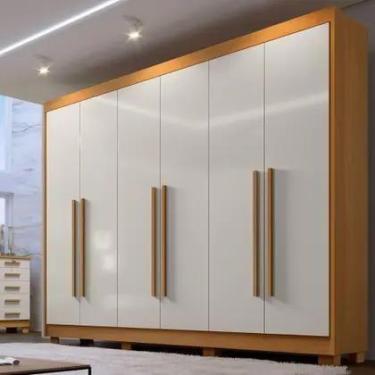 Imagem de Guarda Roupa Athos Cinamomo Off White 6 Portas 7 Gavetas DDoro D Doro 
