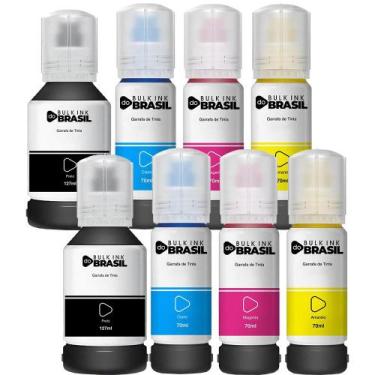 Imagem de Kit 8 Tintas Para Epson L4160 L4150 T504 L6171 L6161 L6191 T504 - Bulk