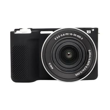 Imagem de Capa protetora de silicone macio brilhante para Sony ZV-E10 II/ZV-E10M2 (preto)