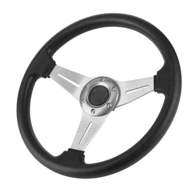 Imagem de Yinhing 14NO VOLO DE DIREÇÃO DE 14 Polegadas 14 Polegadas DE 350 Mm DE Corrida Universal Drifting Feita DE Liga DE Alumínio PU Anti -desgaste Leve à Prova DE Ferrugem (Prata)