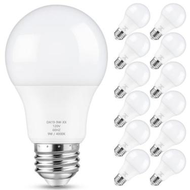 Imagem de Lâmpadas LED Maylaywood 9W A19 4000K 900LM reguláveis E26, pacote com 