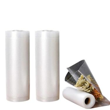 Imagem de Kit 2 Bobina Rolo Saco Seladora Vácuo Freezer Ranhura 25cm