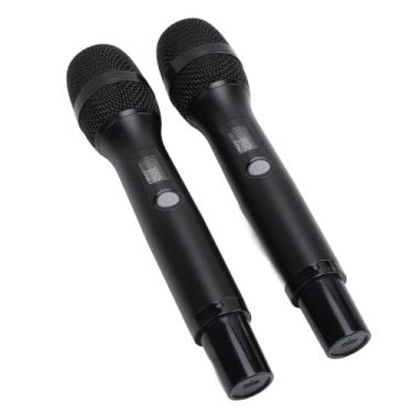 Imagem de Yinhing Microfone Sem Fio Duplo 2pack Uhf Microfone Sem Fio Com Dsp Reverb para KTV Singing Home Entertainment Smartphone TV Amplificador