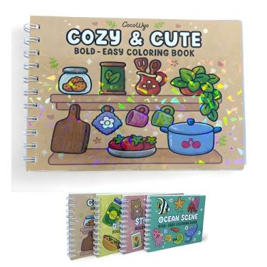 Imagem de Livro de Colorir Infantil e Adulto Anti-Estresse Com Capa Dura Holográfica e Encadernação Espiral Para Crianças e Adultos, Menina e Menino, Caderno Arteterapia (Bege)