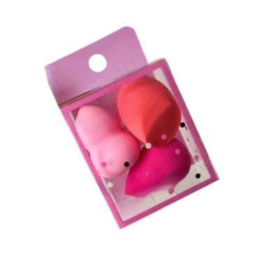 Imagem de 36 kits com 108 Mini Esponja Esponjinha Para Maquiagem Gota Blender Rosto Base Corretivo Contorno (36 kits com 108 esponjas)