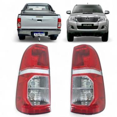 Imagem de Par Lanterna Toyota Hilux 2012 2013 2014 2015 Bicolor Sr Srv - IMPORTA