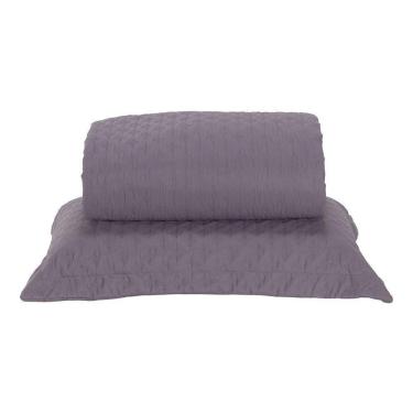 Imagem de Kit Cobre Leito Milão Solteiro 2 Peças 100% Poliéster - Lavanda / Branco