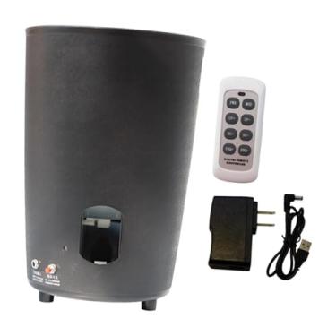 Imagem de simhoa Robô de tênis de mesa, máquina de bolas automática portátil, bolas de saque com efeito para iniciantes, Preto