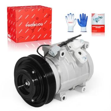 Imagem de PHOBOOS Compressor A/C com embreagem compatível com Honda & Acura, 2003-2008, modelos 3.0L/3.2L/3.5L, resfriamento rápido, baixo ruído, fácil instalação, ref. CO-10736C, 98307