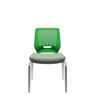 Imagem de Cadeira Beezi Fixa 4 Pés Verde - Prática e Confortável