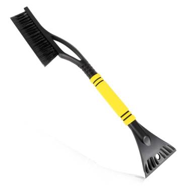 Imagem de MUQIDA Escova de neve e raspador de gelo para para-brisas de carro, raspador automático de 59,9 cm, sem arranhões, escova de cerdas macias com aderência ergonômica, ferramenta removível de remoção de