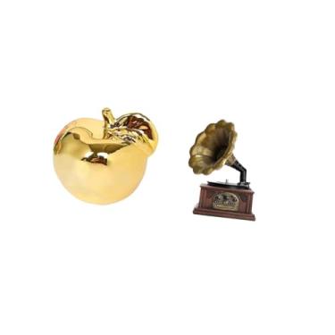 Imagem de Fenteer Escultura de Resina de Cerâmica de Frutas Vintage, Ornamento Retrô para Presente de Inauguração de Casa, Aniversário, Varandas, Restaurantes, Escritór