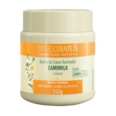 Imagem de Banho de Creme Camomila Bio Extratus Clareador Iluminador 250g P/ Cabelos Loiros Mechas