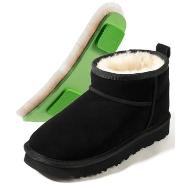 Imagem de Mel&Syd Botas Femininas 100% Pele De Carneiro Australiana - Palmilha De Espuma Viscoelástica Aprimorada, Camurça À Prova D'Água, Botas Ultramini - Bota De Pele De Carneiro De Inverno Antiderrapante