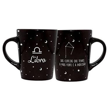 Imagem de Caneca 270ml Preta Coleção Signos Libra Mellie