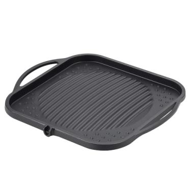 Imagem de Kitchen Flower Cerastone Placa de churrasco antiaderente revestida com mármore dourado 30 cm