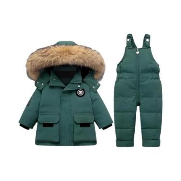 Imagem de Jaqueta De Inverno Para Meninos E Meninas Com Gola De Pele Natural, Ma