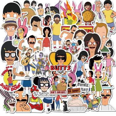 Imagem de Adesivo Bobs Burgers Anime Vinyl Cartoon 50 unidades à prova d`água