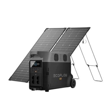 Imagem de Kit Estação De Energia Portátil Ecoflow Delta Pro 3600wh Com Painel Solar 250W Bifacial Modular Expansível Até 25kwh

