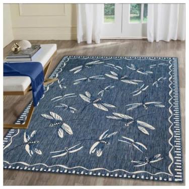 Imagem de SPXMQSS Tapete de exterior para pátios, tapete lavável antiderrapante veludo cristal grande tapetes para área externa resistente ao desgaste para varanda, deck, varanda, jardim, cozinha F 200 x 300 cm