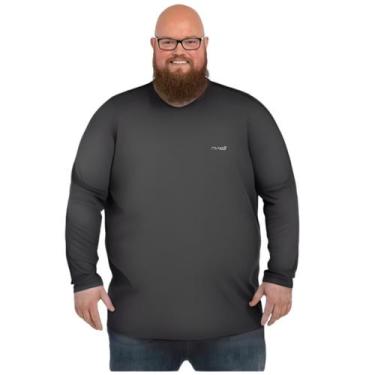 Imagem de Kit 3 Camiseta Camisa Plus Size Manga Longa Uv Extra Grande Termica - 