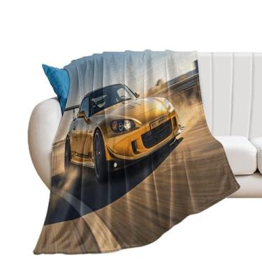 Imagem de HouLaiZhe Cobertor Super Macio Flanela Drifting Carro Esportivo S2000 JDM Cobertores de Refrigeração Leve para Sofá-Cama Cadeira Sofá Carro Viagem ao Ar Livre Leve Quente 76 cm x 101 cm