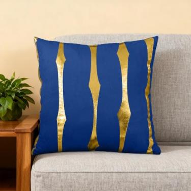 Imagem de Capa de almofada decorativa para sofá-cama, cadeira ou sala de estar, estampa geométrica, moderna, capa quadrada