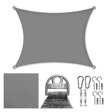 Imagem de Tela Toldo de Sombreamento 90 Cor Cinza Cobertura Decorativa 3x2m  Kit
