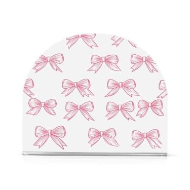 Imagem de xigua Porta-guardanapos de acrílico, porta-guardanapos de gravata borboleta bonitos para mesas cozinha restaurante decoração de casa, suporte decorativo moderno para guardanapos de coquetel de papel