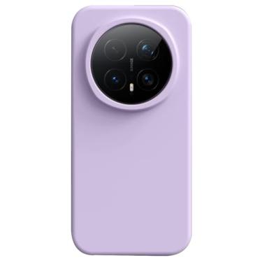 Imagem de LYJSMGZ Capa de silicone líquido para Huawei Honor Magic 8 Pro/Magic 8, revestimento macio de dissipação de calor fino que protege arranhões, capa fosca de choque, roxo, Majic 8