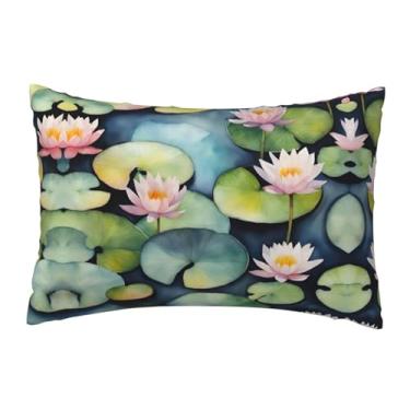 Imagem de Capa de travesseiro para sala de estar com estampa de lírio preto para decoração de férias em casa