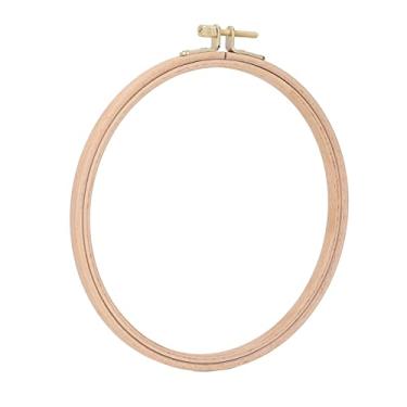 Imagem de HEEPDD Aro de Bordado de Madeira, Aro de Agulha de Punção Com Tensão de Mola para Costura Manual e Artesanato Em Tecido de Bordado de Madeira, de Costura Ajustável de 7,1 Polegadas