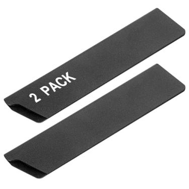 Imagem de Conjunto de 20 cm x 5 cm RISHTEN Conjunto de bainha de faca de chef, 2 unidades, capa universal à prova d'água com borda de lâmina, protetores para facas de cozinha, força extra, preto