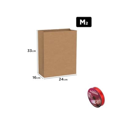 Imagem de Kit Saco Liso SOS Festcolor 34cm x 30cm x 19cm + Fita Cetim Rolo 15mm x 50mts