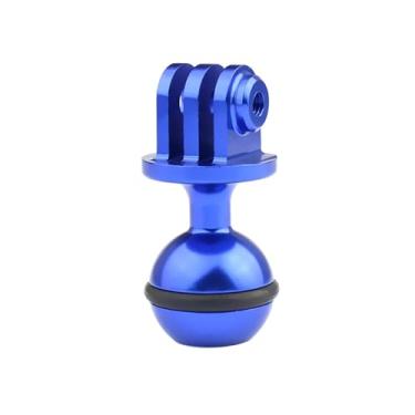 Imagem de Adaptador de mini bola de liga de alumínio de 1 polegada adaptador de montagem de cabeça esférica giratória para montagem em tripé de câmera