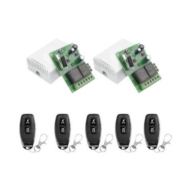 Imagem de Interruptor De Controle Remoto Sem Fio Universal 433Mhz 10A 2 Canais P