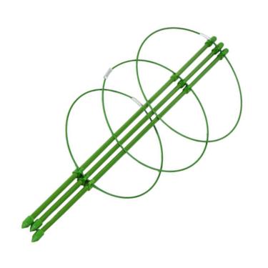 Imagem de Suporte para Caule de Planta com Grade Flores Suportes Legumes Rack Flor Jardim Plantas Pátio Interior Estrutura Triangular Estável Ajustável Flexível Longa Durabilidade Alta Oxidação Sem Instalação N
