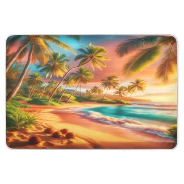 Imagem de Almofada de colchão laranja pôr do sol para praia, impermeável, reutilizável para incontinência, almofadas de treinamento de penico para cama