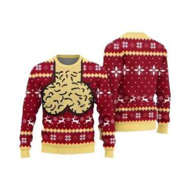 Imagem de Suéter Unissex De Natal Com Estampa De Galinha E Luzes De Corda, Estam