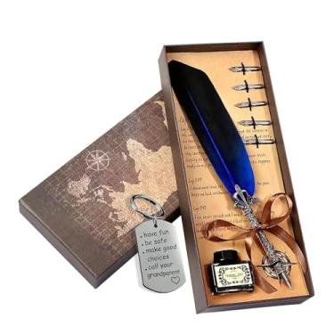 Imagem de Conjunto de e tinta de pena - escrita suave com pontas de substituição, artigos de papelaria de tinta de imersão - para diário, desenho, assinaturas, mulheres, homens, iniciantes, casa