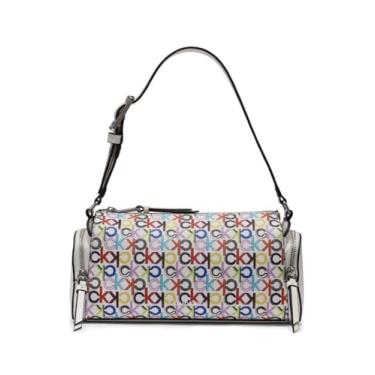Imagem de Calvin Klein Bolsa de ombro organizacional Camryn, Branco multi, One Size