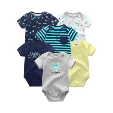 Imagem de Bodies De Verão Para Bebês Meninos E Meninas, 6 Peças, Macios, 100% Al