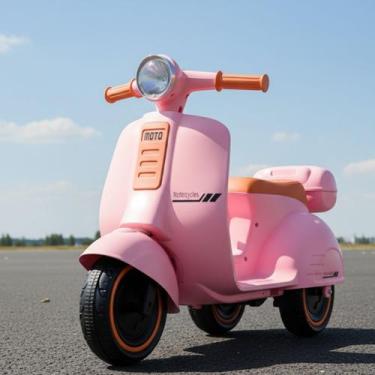 Imagem de Mini Moto Elétrica Classica Frente e Ré Bateria 6v Som e Luz - Brinqki