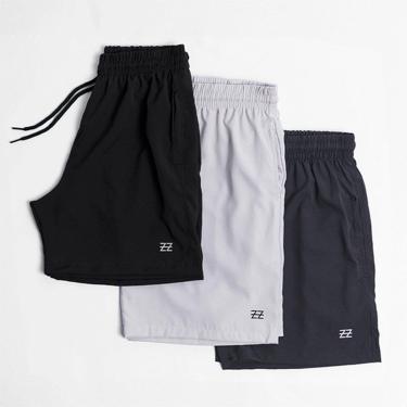 Imagem de Kit 3 Bermudas Masculinas Academia Treino Praia Corrida Shorts Elástico Luzzoo-Masculino