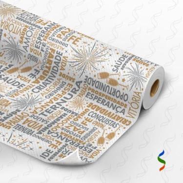 Imagem de TNT Estampado 1,40M 40G ANO Novo (rolo com 25 Metros) - Supper