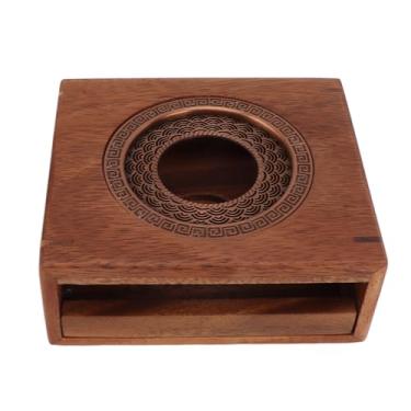 Imagem de Asixxsix Aquecedor de Caneca, Base Aquecedora de Chá, Aquecedor de Caneca de Café com Promotor de Sabor Integrado, Design Japonês em Nogueira, Elétrico de Chávenas